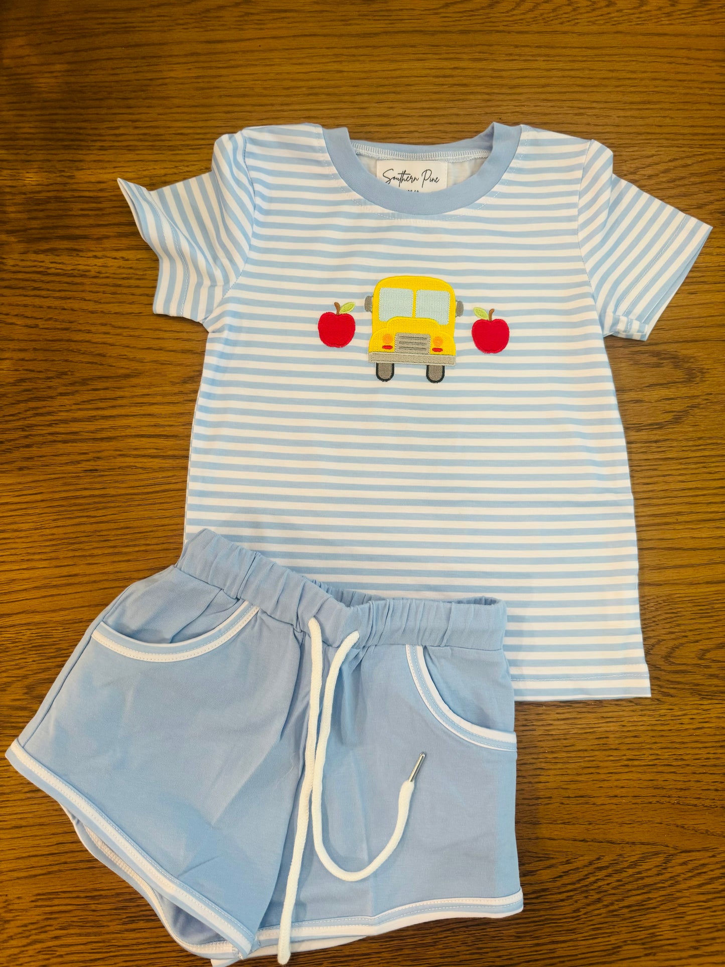 RTS Embroidered bus boys set only