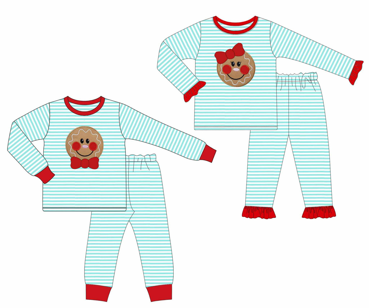 RTS Holiday appliqué pajamas