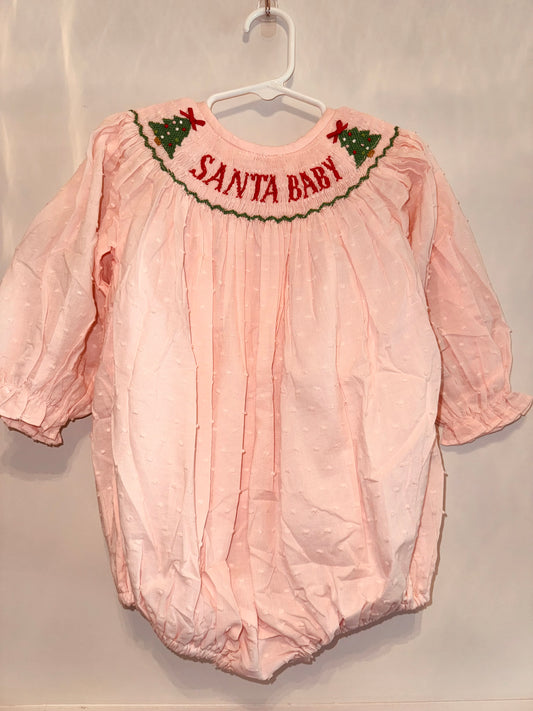 RTS Santa baby name smock