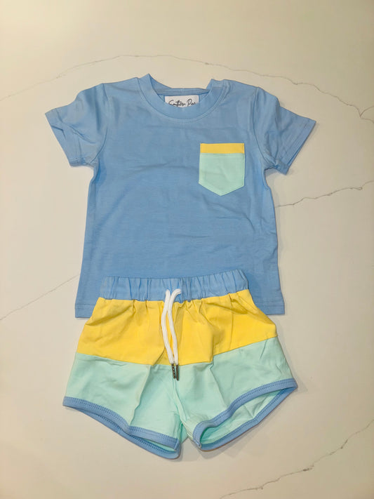 RTS boys colorblock short sets