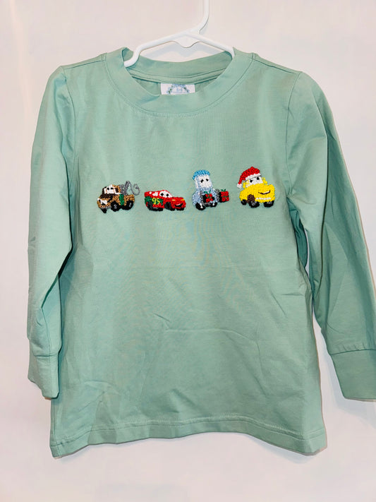 RTS French knot Cars shirt only